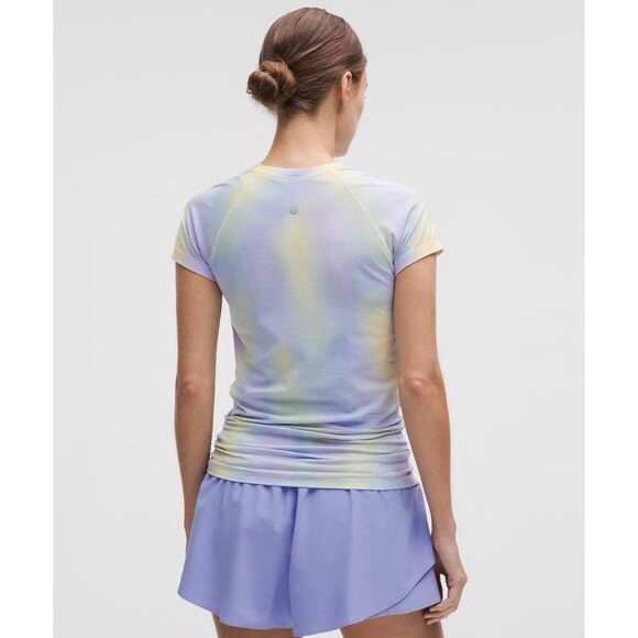Lululemon Swiftly Tech Short Sleeve 2.0 Hip Length Lavender Frost Multi Sz 10 - Picture 2 of 9